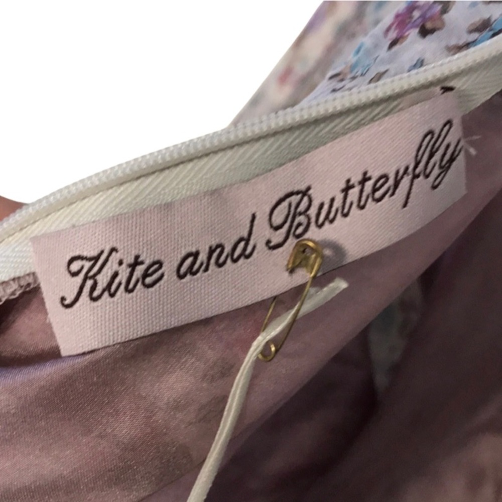 KITE AND BUTTERFLY NWT 100% Silk Dress - Picture 8 of 11